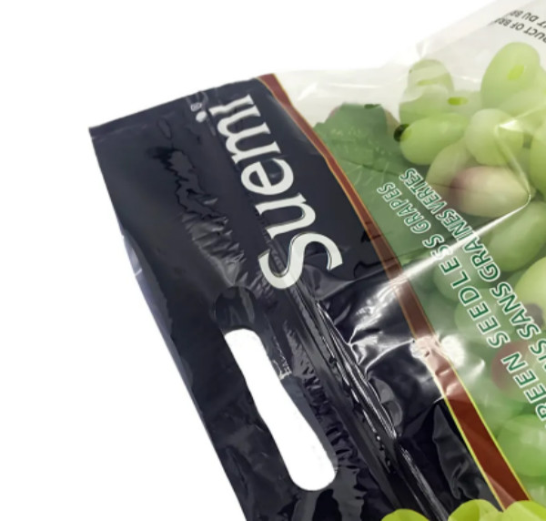 Reusable Fruit Packing Bags Transparent Ziplock Grapes Plastic Packaging Bag