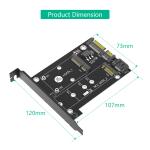 2 In 1 MSATA / M.2 NGFF SSD To Dual SATA3 Converter Adapter Card With Full