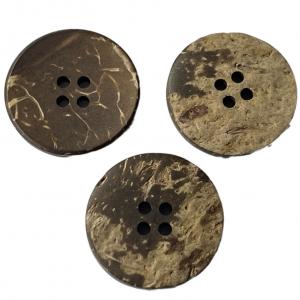 China ODM Natural Coconut Buttons 4 Hole 38L Round Shape Fashionable on sale