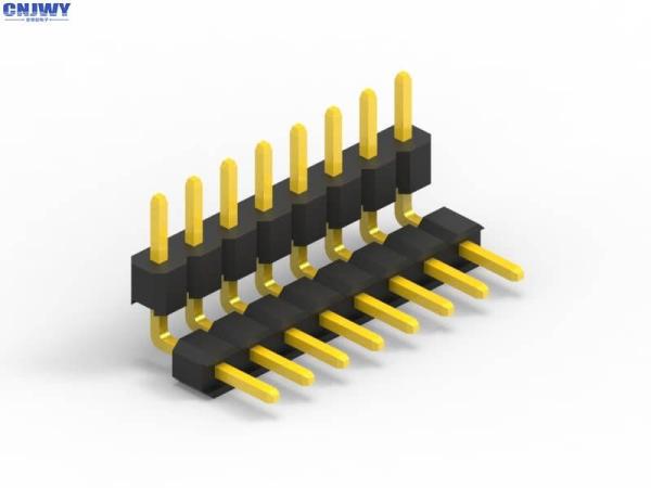 Quality Pcb Pin Connector 2.0mm Pitch , Brass Single Row Header Connector for sale