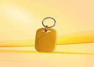China Mini Yellow Proximity Card Plastic 125khz rfid tag / Keyfobs For Access Control on sale