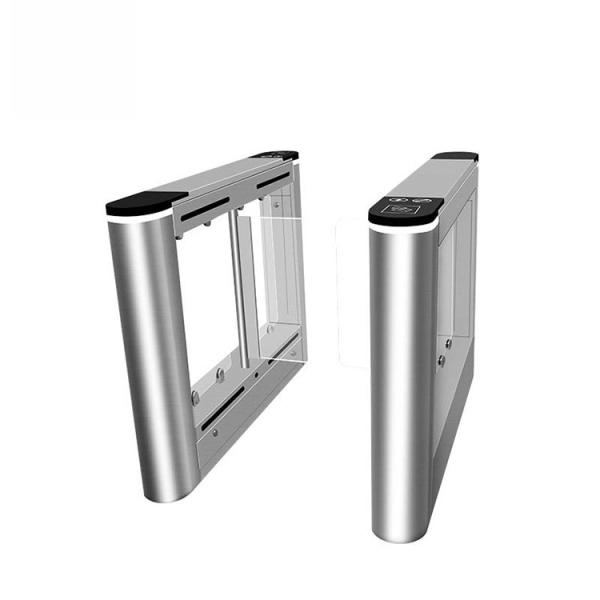 Quality Pedestrian Security Swing Turnstile Gate Face Recognition Thermal Access Control Channel for sale