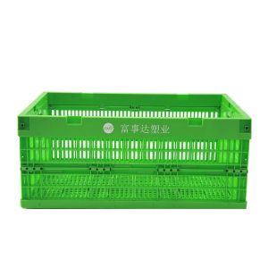 600x400x255mm Plastic Folding Box Pallet Optimal Air Circulation Fruits