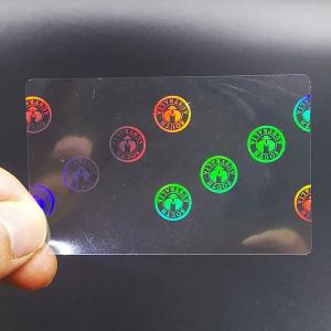 China Custom Transparent Hologram Overlay Stickers Holographic Sticker For ID Card on sale