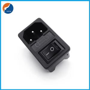 China R14-D-1JC1 Three-In-One Push Button Rocker Switch C14 10A 250V AC Power Socket With Fuse wholesale