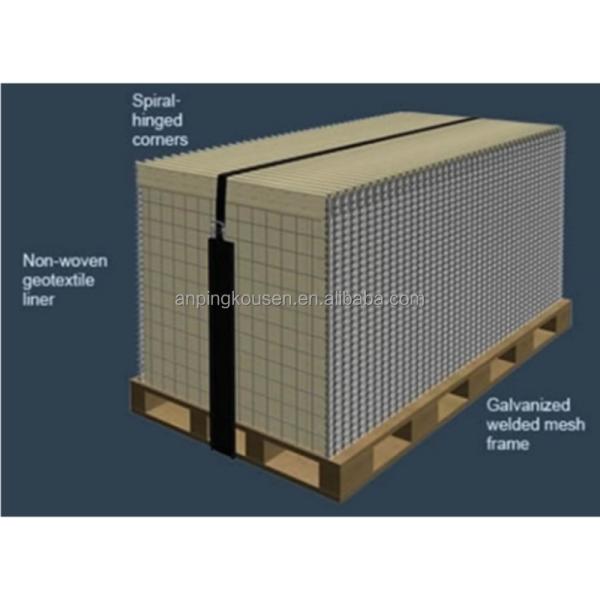 Cutting Service Earth Filled Galvanized Perimeter Welded Gabion Wall with Square Hole