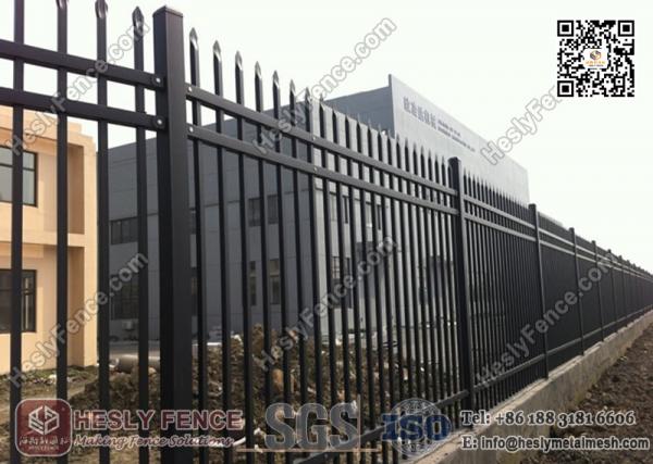 powder coated black steel fence china supplier