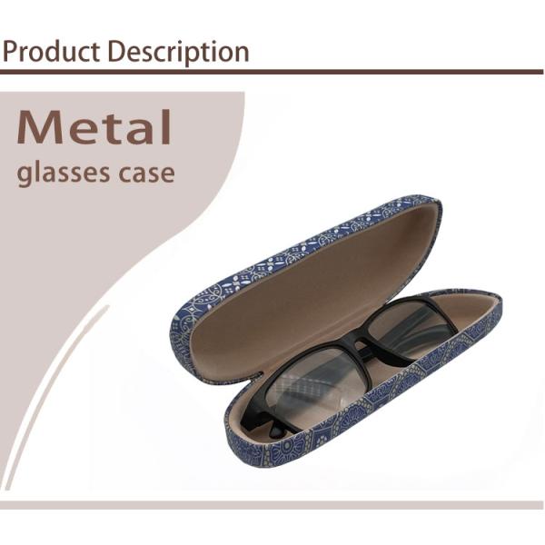 Iron Leather 170x56x42mm Cute Metal Glasses Case