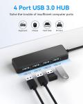 4 Port Usb C Hub Adapter USB 3.0 Hub Ultra Slim Portable Data Hub Applicable
