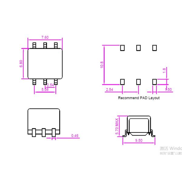 Mini Circuits Transformer Microwave RF Flux Coupled Balun RFT-058SG Single Phase
