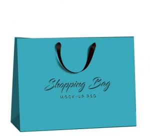 China Bright Color Custom Printed Paper Bags With Foil Stamping / Embossing Finishing on sale