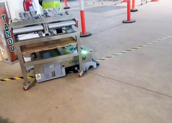 24h Long Working Time Unidirectional Tunnel AGV Auto Guided Vehicle With Laser