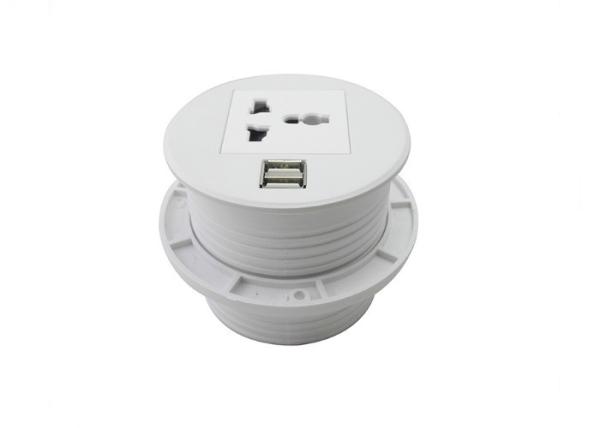 Quality Ground Wire Round Power Socket Aluminum White Color Easy Installation for sale