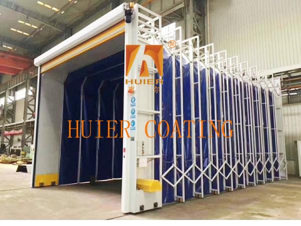 Quality Advanced Electrostatic Painting Line With Oil Curtain Circulation Purification System For Engineering Machinery for sale