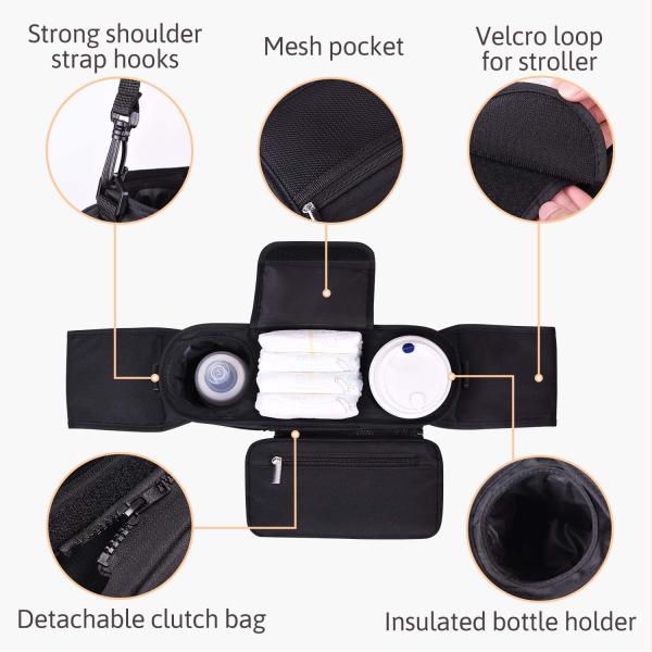 Double Layers Baby Stroller Organizer Bag 0.6kg