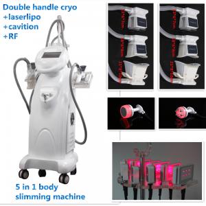 double handle cryolipolysis +laserlipo+cavitation+RF body slimming Machine