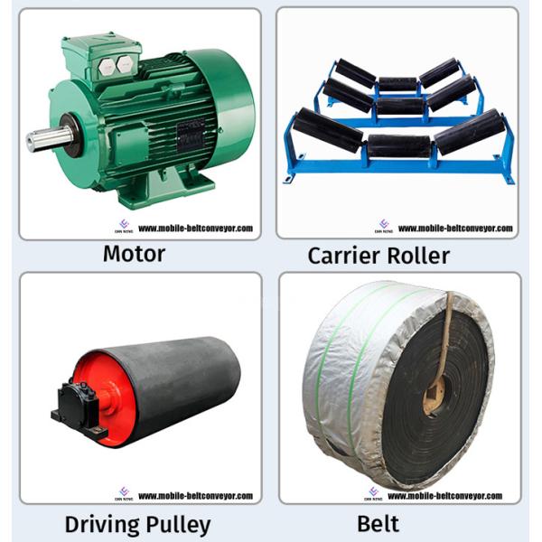 Wear Resistant Rubber Flat Mobile Conveyor Belt System For Copper Ore And Gold Ore