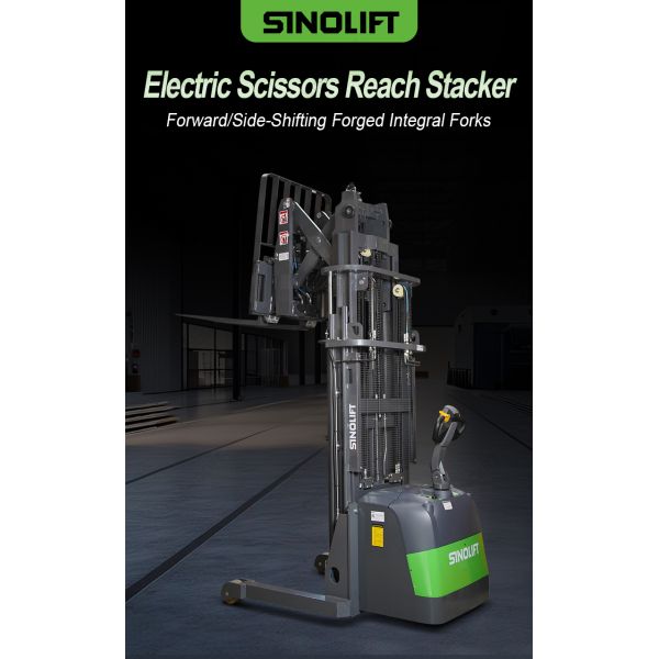 Sinolift CQDX15 CQDX20 Pedestrian Scissors Electric Reach Stacker
