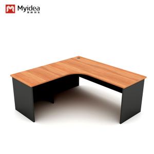 China Single Computer Desk with Cabinet Storage W1600*D800*H750 Customizable Curved L-shaped Design for Modern Office wholesale