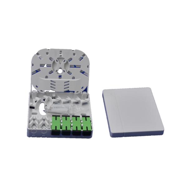 ABS Material 4 Core Capacity Wall Mountable FTTH Termination Box and Fiber Optic Terminal Box