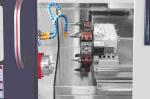 Slant Bed CNC Turret Lathe With C Axis Live Tooling Collet Chuck