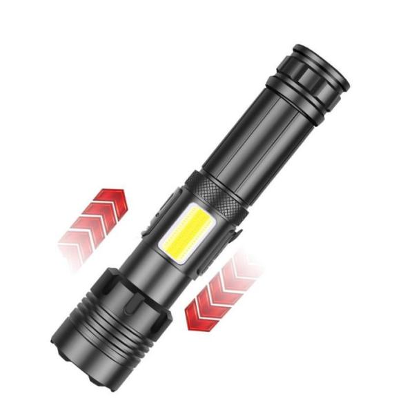1500 Lumens LED Torch Flashlight with Adjustable Focus and IPX4 Waterproof for Camping and Emergency Use