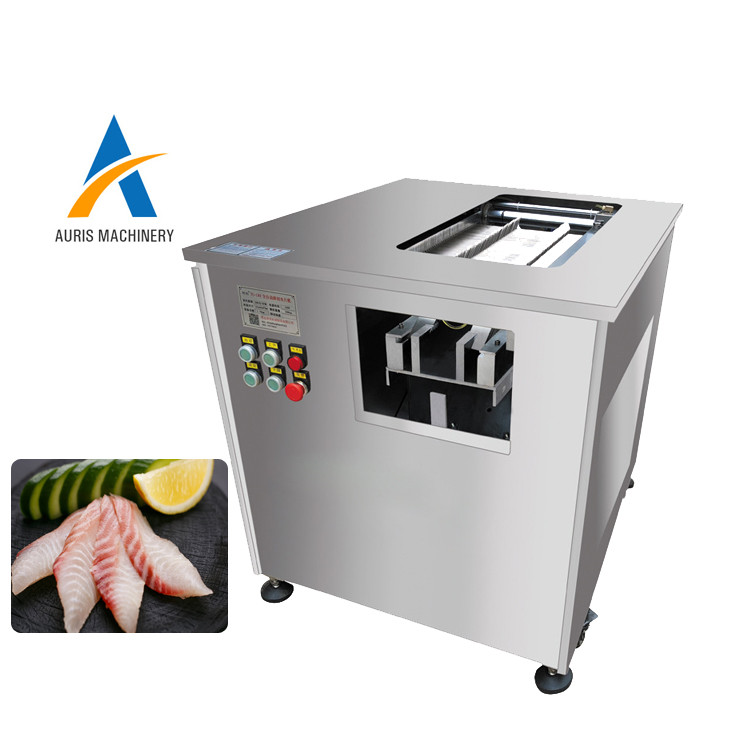 Diagonal Automatic Fish Cutting Machine Carp Salmon Slicing Fish Deboning