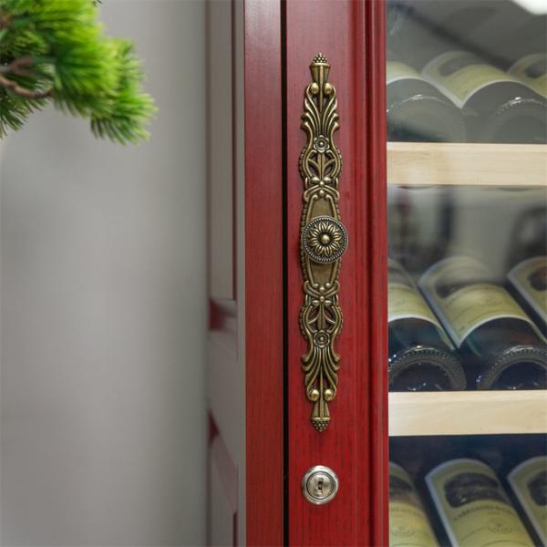 Premium Red Wooden Kitchen Wine Cooler With Advanced Temperature Control Premium Red Wooden Kitchen Wine Cooler With Advanced Temperature Control