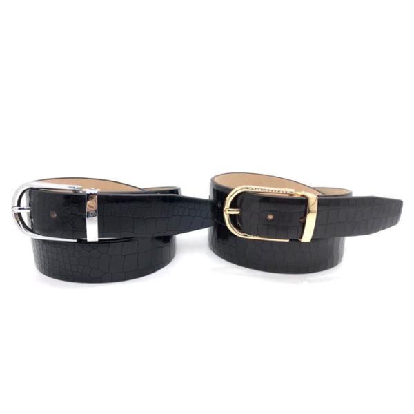 Fashion Black 140CM Crocodile Leather Men Formal Belt