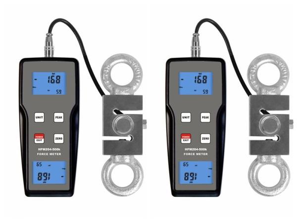 Quality Blue Backlight Handheld Digital Force Gauge N / Kg / Lb Push Force And Pull Force for sale