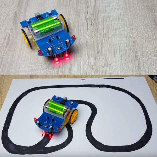 D2 - 1 Intelligent Arduino Car Robot , Yellow / Bule Arduino Robot Car Kit