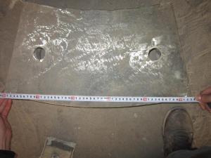 Machining Hole Iron End Liners For SiO2 Mill Liners With More Than AK10J Impact Value
