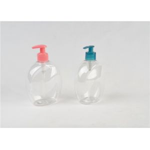 China 500Ml Liquid Soap Container Transparent Bottle Body Screen Printing Surface on sale