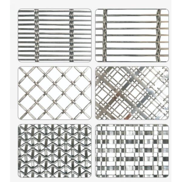 Width 0.914m 1.22m Architectural Wire Mesh Stainless Steel Fireproof