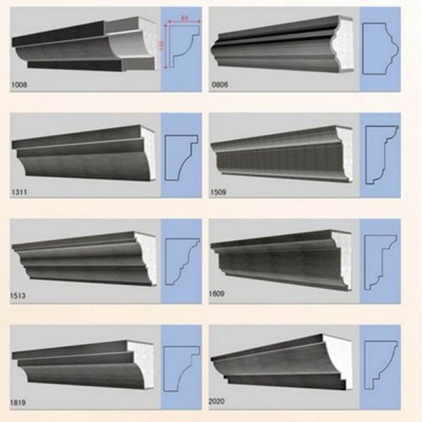 Premium Weather-Resistant EPS Decorative Lines - Moisture Proof and Fireproof Stucco Foam Trim for Villas