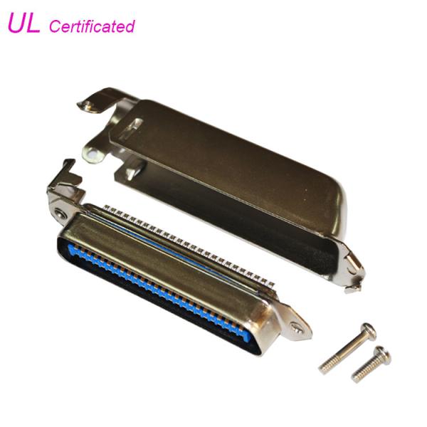 Quality Solder Pin Connector Centronic 50 Pin Plug Side Cable Exit Connector with Reversed Matel Cover for sale