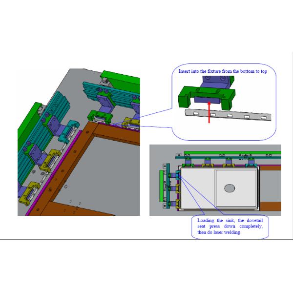 Robot Laser Welding Machinery , Laser Welding Stainless Steel Kitchen Sink , Laser Power 300W