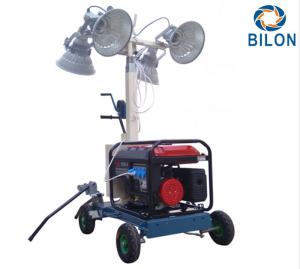 China Diesel Telescopic 5m Outdoor Mobile Light Tower 220000lm Push Type wholesale