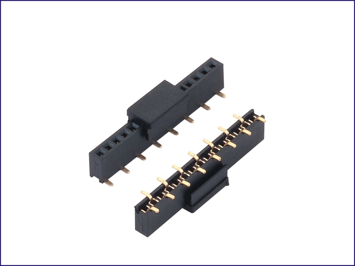 1.27mm pitch shenzhen factory waterproof gold plated customized female singlerow