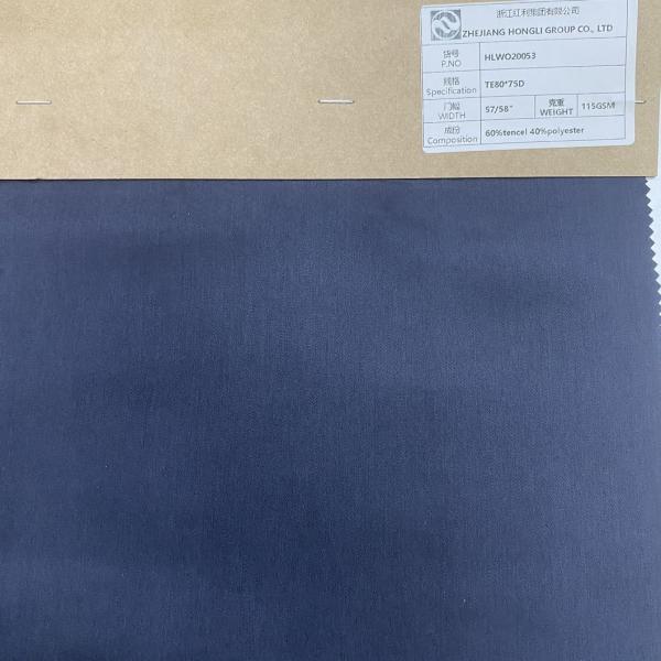 60%Lyocell 40%Polyester Lyocell Woven Fabric Soft and Air Permeability for Casual Garment