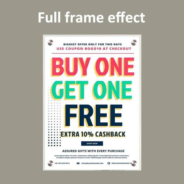 4"X4.7"X 2" Acrylic Wall Mounted Document Holder