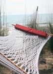 Backyard Comfortable Deluxe Polyester Rope Hammock Bright White including Two
