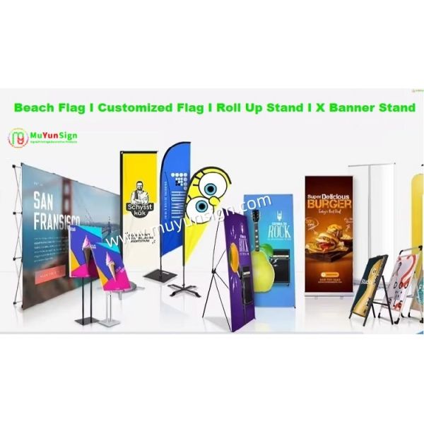 Advertising Display L Banner Stand Clean Without Front Poles