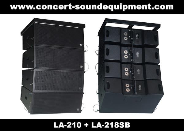 60Hz Disco 680W Line Array Speaker With 1.4" + 2x10" Neodymium Drivers For Fixed