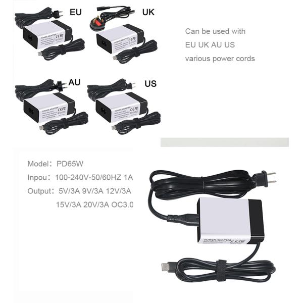 45W USB Type C PD Charger QC 3.0 5V 9V 15V 3A 20V 2.25A Laptop Power Adapter