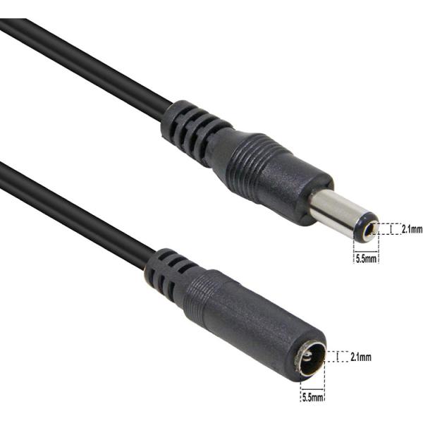 CUSTOM 5V 1A 2A Male to Male Female 5521 5525 3.5mm DC Power Extension Cable