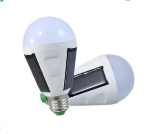 China 7W led bulb IP65 solar 85-265V led bulb emergency rechargeable led lamp energy saving 6000K E27 2017 new led lamp panel wholesale