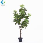 1.3m 1.45m Height Artificial Bonsai Tree , Potted Schefflera Octophylla