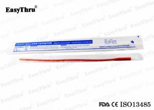 China Sterilized Stable Red Rubber Foley Catheter , Silicone Coated Latex Urethral Catheter on sale