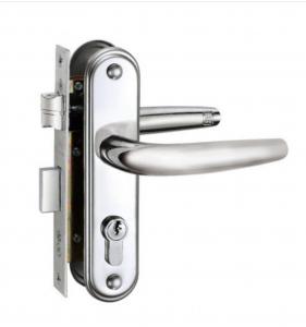 China Safety Front Door Entry Handle And Deadbolt Lock Set Sleek Lever Cylinder Deadbolt on sale
